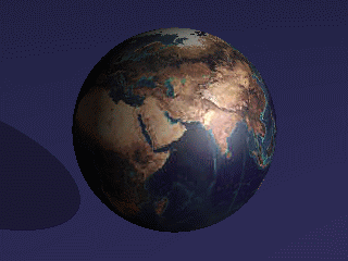Planet Earth rotating